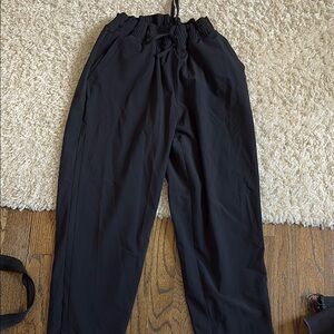 Talbots Black Track Pants Relaxed Fit Elastic Waist